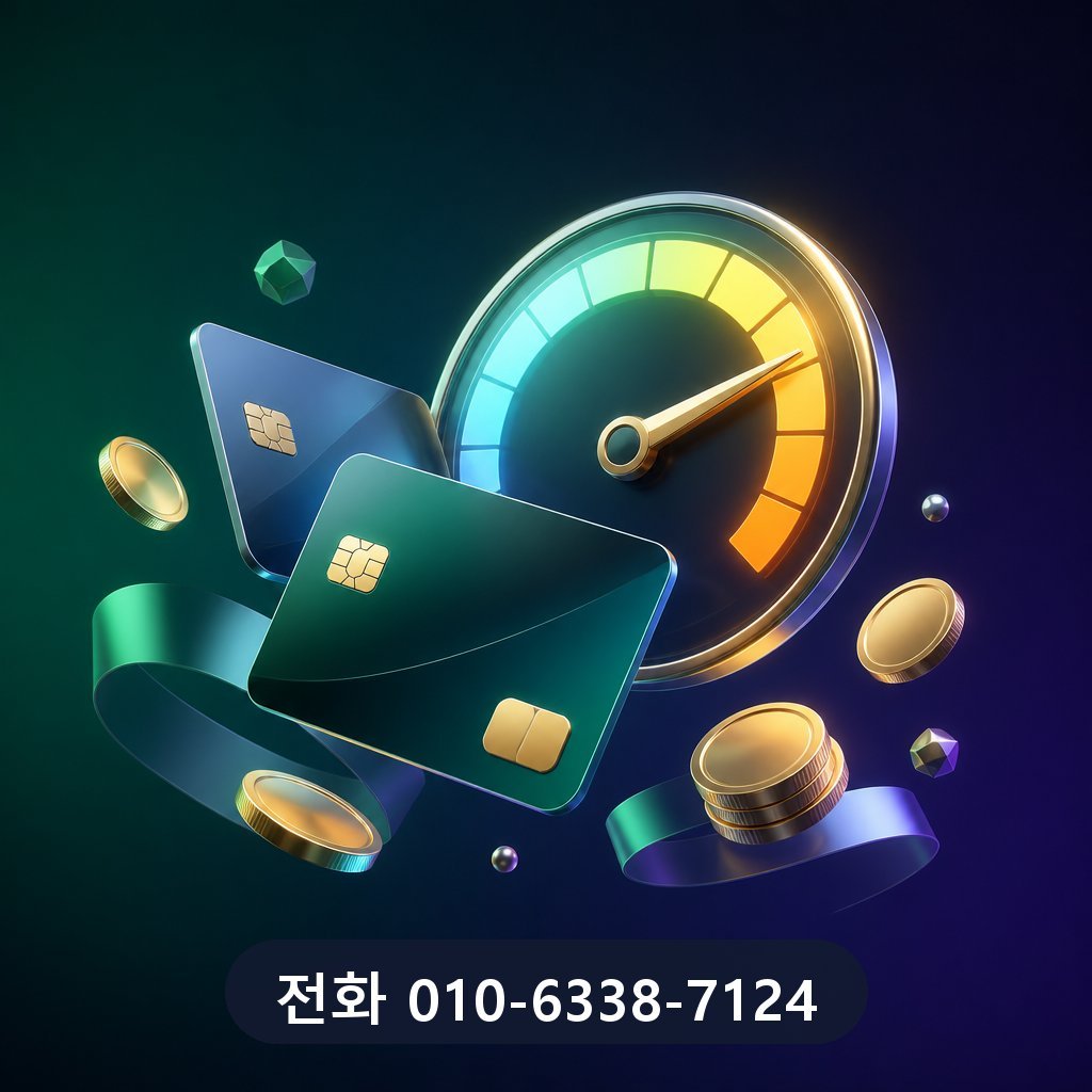 카드 한도 현금화 대표 이미지 · 문의 010-6338-7124
